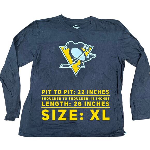 Vintage Tees -‎ Pittsburgh Penguins Logo Graphic Tee*SZ XL - Picture 3 of 5
